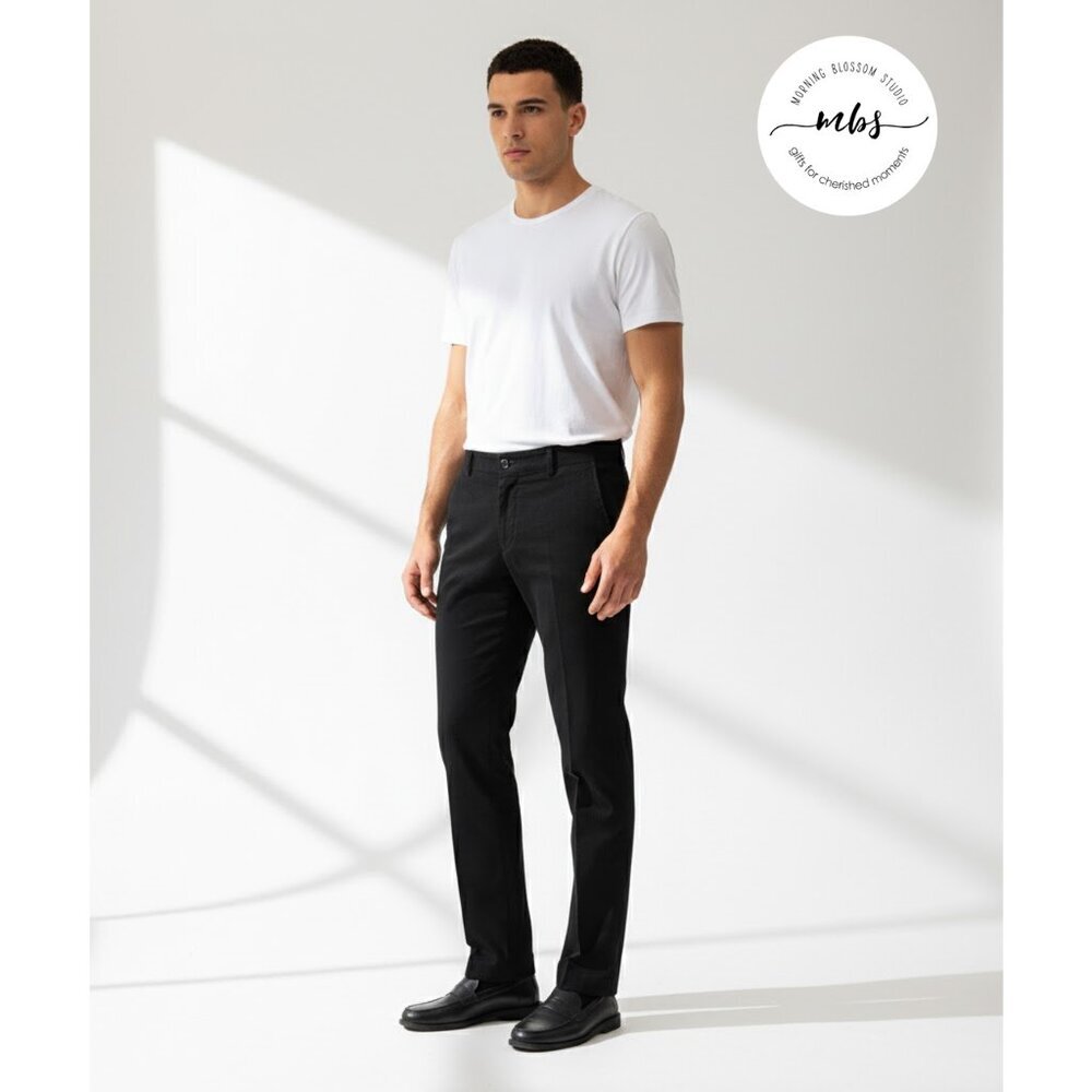 Dolce‎ & Gabbana Mid Rise Cotton Straight Leg Pants Men IT 46 US 36
